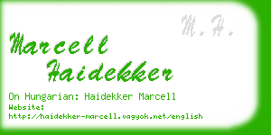 marcell haidekker business card